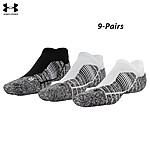 9-Pairs Under Armour Elevated+ Performance No Show Socks (Large) $21 + Free Shipping