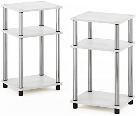 2-Pack Furinno End Side Table with Stainless Steel Tubes $24.22 shipped w/ Prime