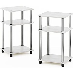 2-Pack Furinno End Side Table with Stainless Steel Tubes $  24.22 shipped w/ Prime