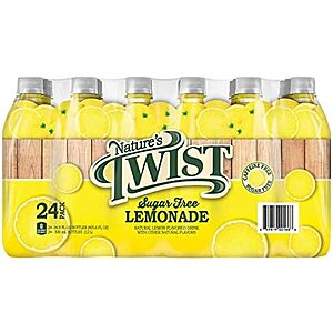 24-Pack 0.5L Nature's Twist Sugar Free Lemonade $8.98