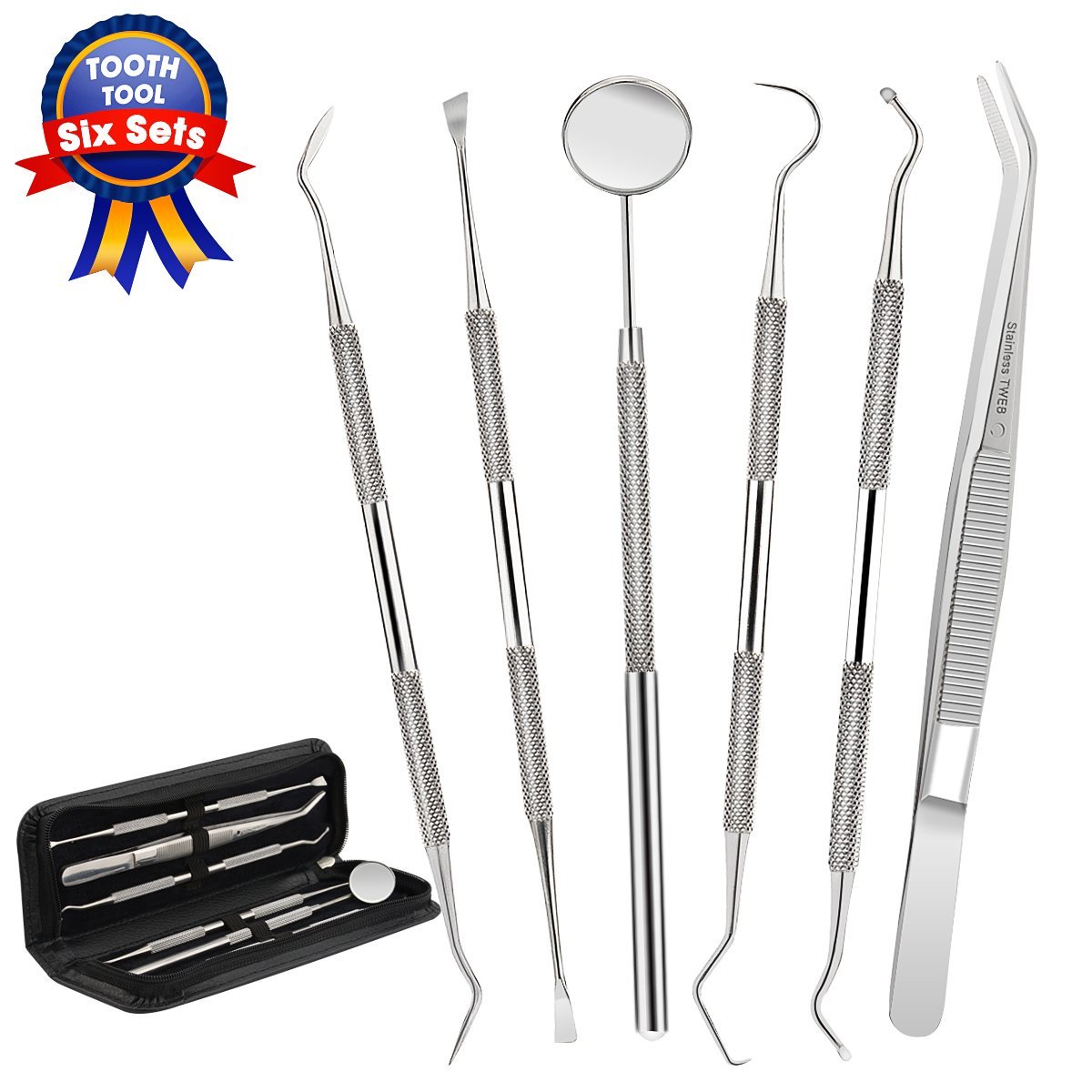 Dental Tools Patekfly Stainless Steel 6 Pack Dental Pick Dental