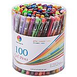 Colors Gel Pen Set for 100 pcs for $12.99 at Amazon plus free shipping