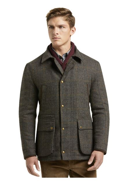 Jos A Bank Men S 1905 Collection Tailored Fit Plaid Barn Jacket