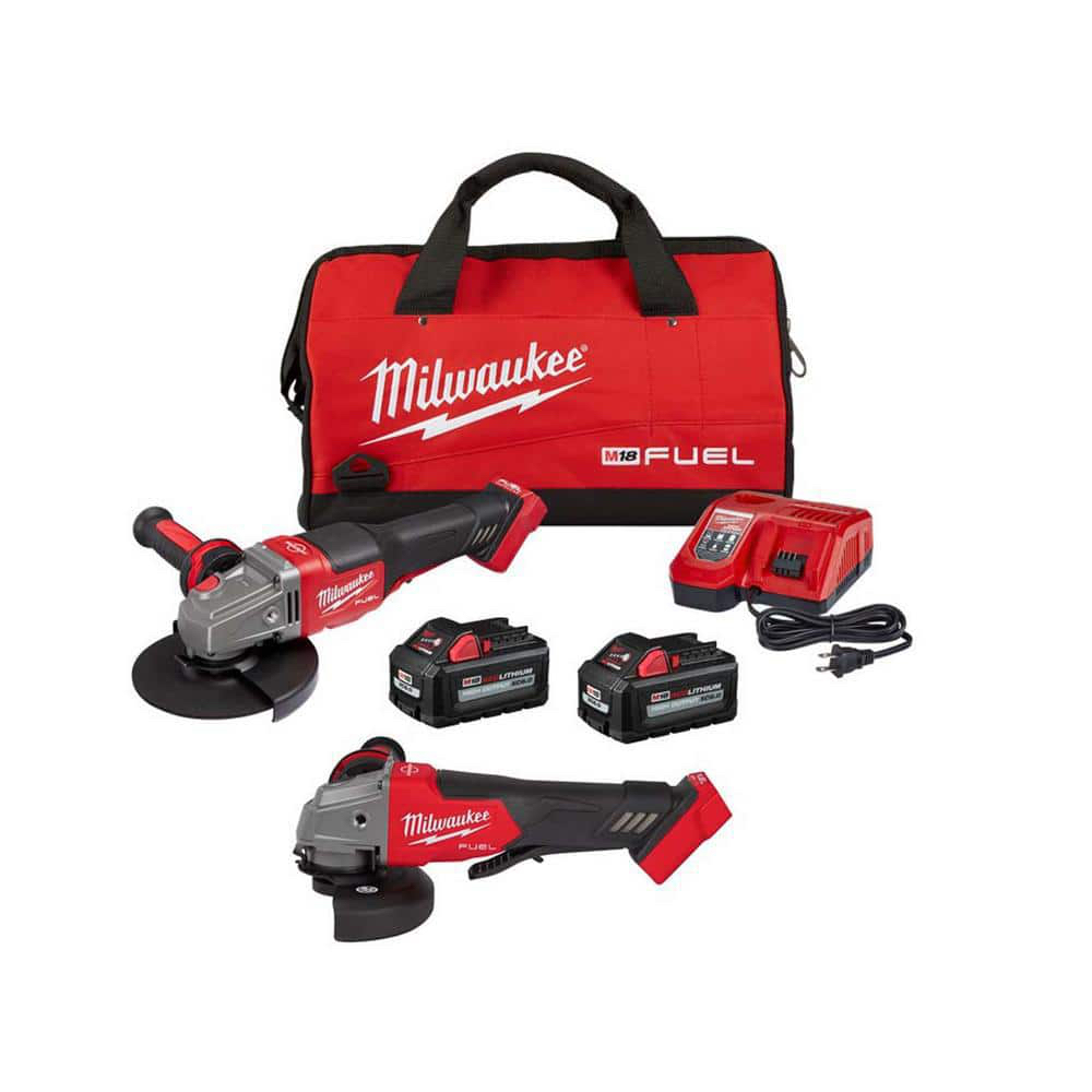 Milwaukee M18 FUEL 4-1/2 in./6 in. Grinder with Paddle Switch Kit w/FUEL Angle Grinder + x2 6ah HO M18 batteries after HACK  - $287.95