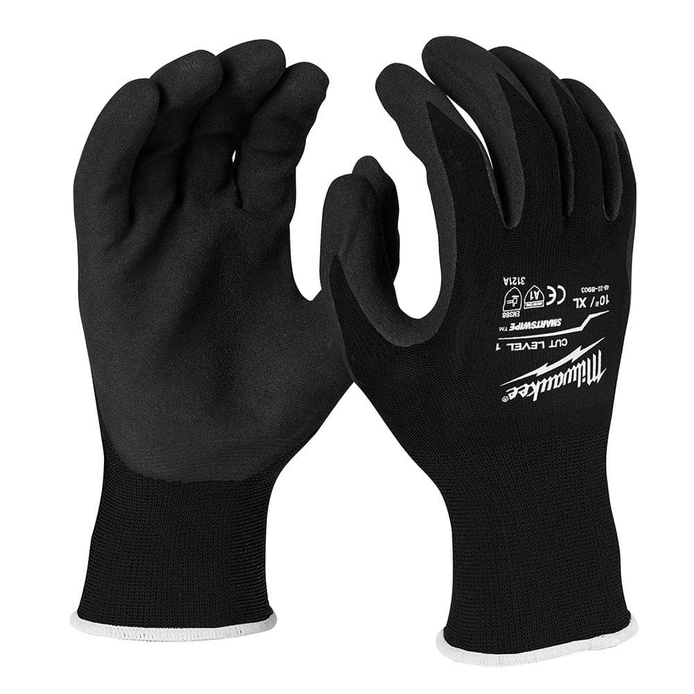 Milwaukee Black Nitrile Level 1 Cut Resistant Dipped Work Gloves - $1.32