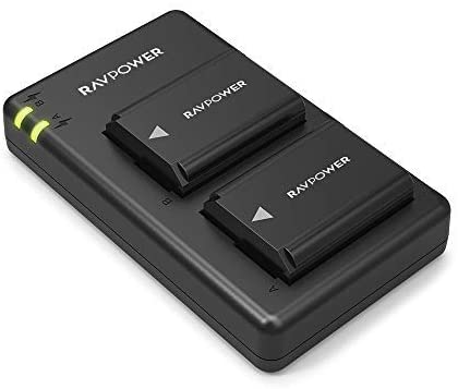 NP-FW50 RAVPower Camera Batteries Charger Set for Sony A6000 Battery A6400 A6300 A6500 A7 A7II A7RII A7SII A7S A7S2 A7R A7R2 A55 A5100 RX10 Accessories $15.99