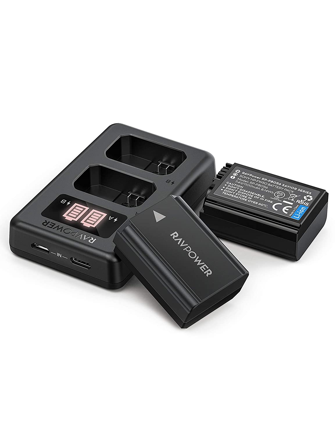 Ravpower Np Fw50 Camera Battery Charger Set For Sony A6000 A6500 A6400 A6300 A7 A7ii A7sii
