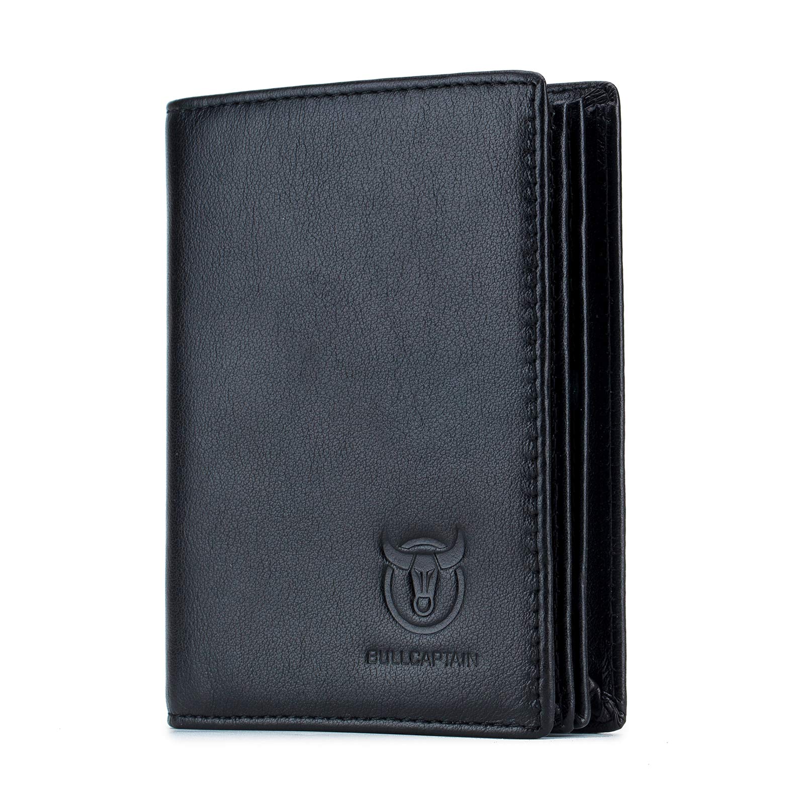 Amazon.com: BULLCAPTAIN Large Capacity Genuine Leather Bifold Wallet/Credit Card Holder for Men with 15 Card Slots QB-027 (Black) : Clothing, Shoes & Jewelry $25