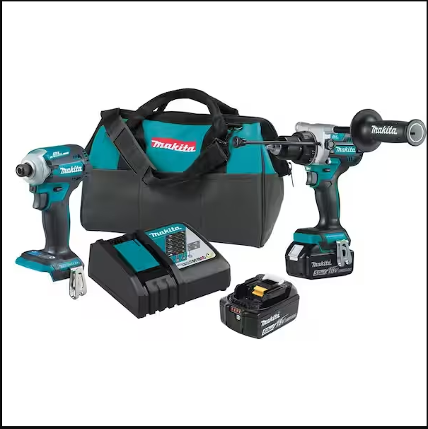 Makita 18V LXT Lithium-Ion Brushless Cordless Combo Kit 5.0 Ah (2-Piece) (hackable) $210
