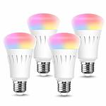 Smart LED Bulb Wi-Fi Lights, Multicolored LED Bulbs(UL Listed), E26 A19 Compatible with Alexa, 4 Pack - $19.99