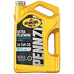 5-Qt. Pennzoil 5W-30 Ultra Platinum Full Synthetic Motor Oil $24