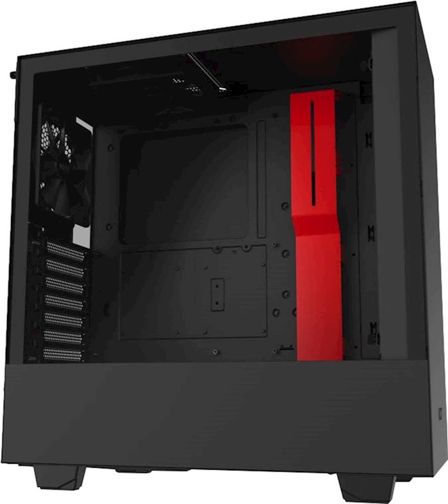 NZXT H510 Compact ATX Mid-Tower Case with Tempered Glass Red/Matte Black CA-H510B-BR - $59.99