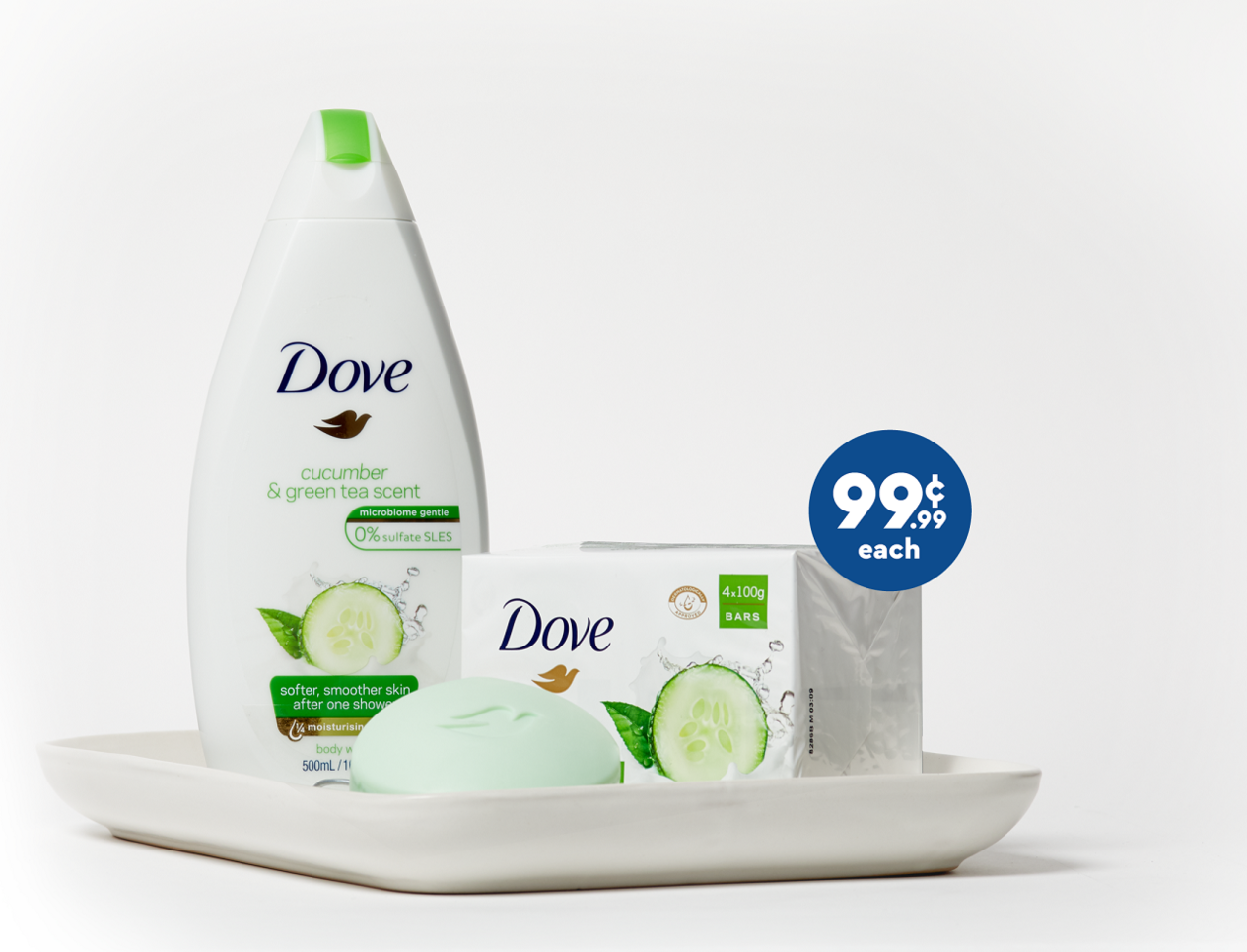 today only: Dove body wash $1 at 99c store