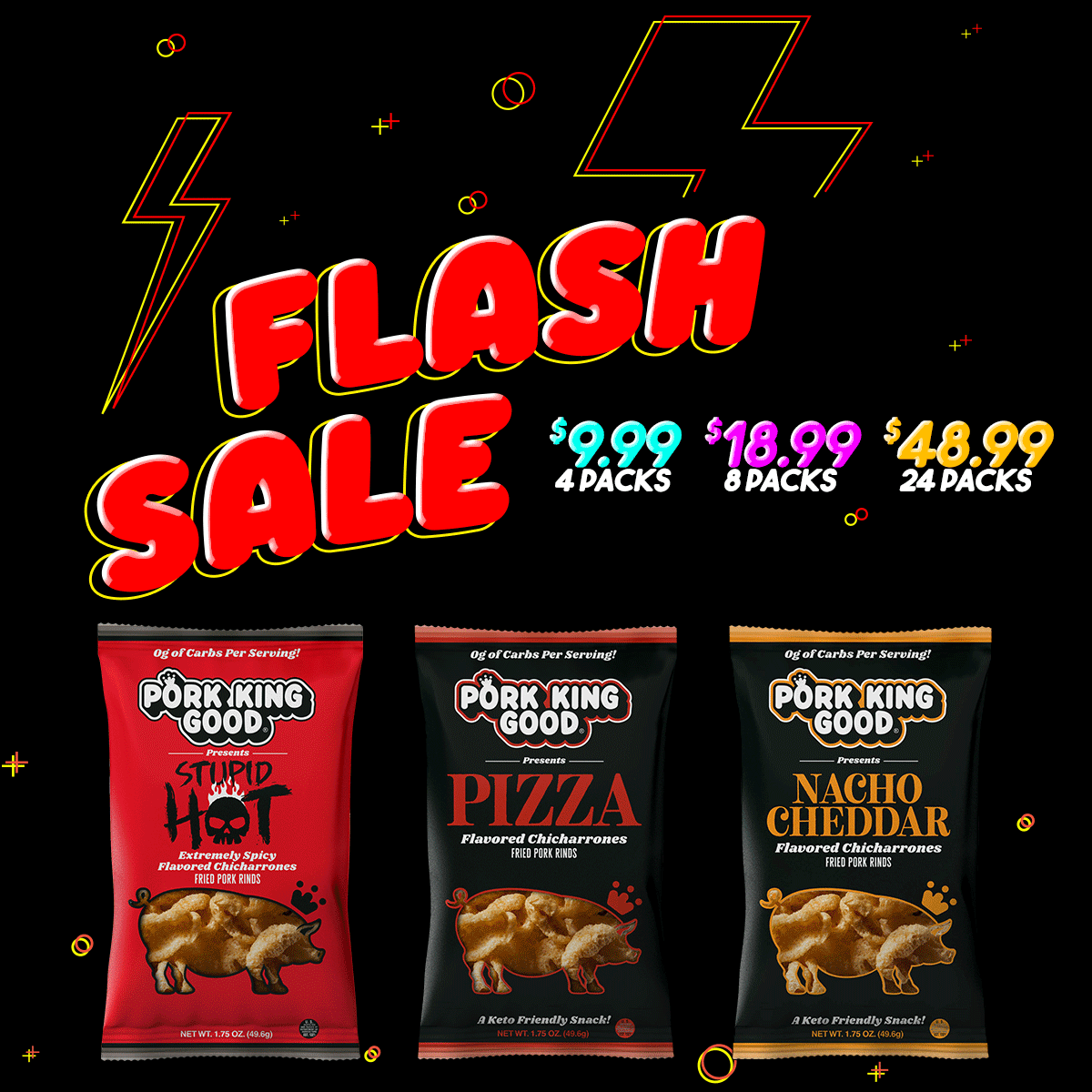 Pork King Good Flash Sale 30% Off Select Flavors Free Shipping $9.99