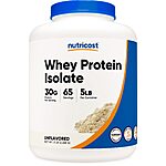 Prime Members: Nutricost Whey Protein Isolate (Unflavored) 5LBS - $52.47