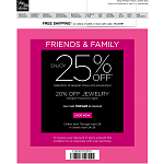Saks Fifth Avenue  FRIENDS &amp; FAMILY Online Only 25% Off