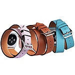 Genuine Leather Wrap-Around Band for Apple Watches $20.99 + ship @groupon.com