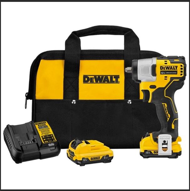 DEWALT XTREME 12-Volt Max 3/8-in Drive Cordless Impact Wrench + Bag, 3 batteries (2x2AMPH 1x5AMPH) & Charger @ Lowe's