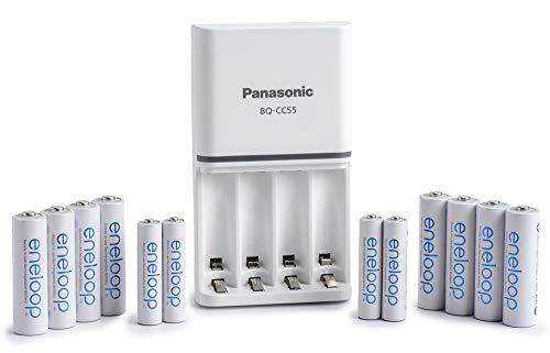 Panasonic Eneloop Power Pack: CC55 Quick Charger w/ 8x AA + 4x AAA Batteries