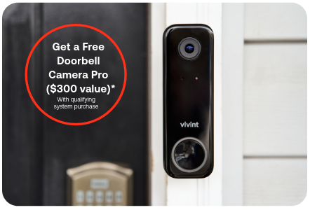 FREE Vivint Doorbell Camera Pro ($300 value) + professional installation with Qualifying system purchase