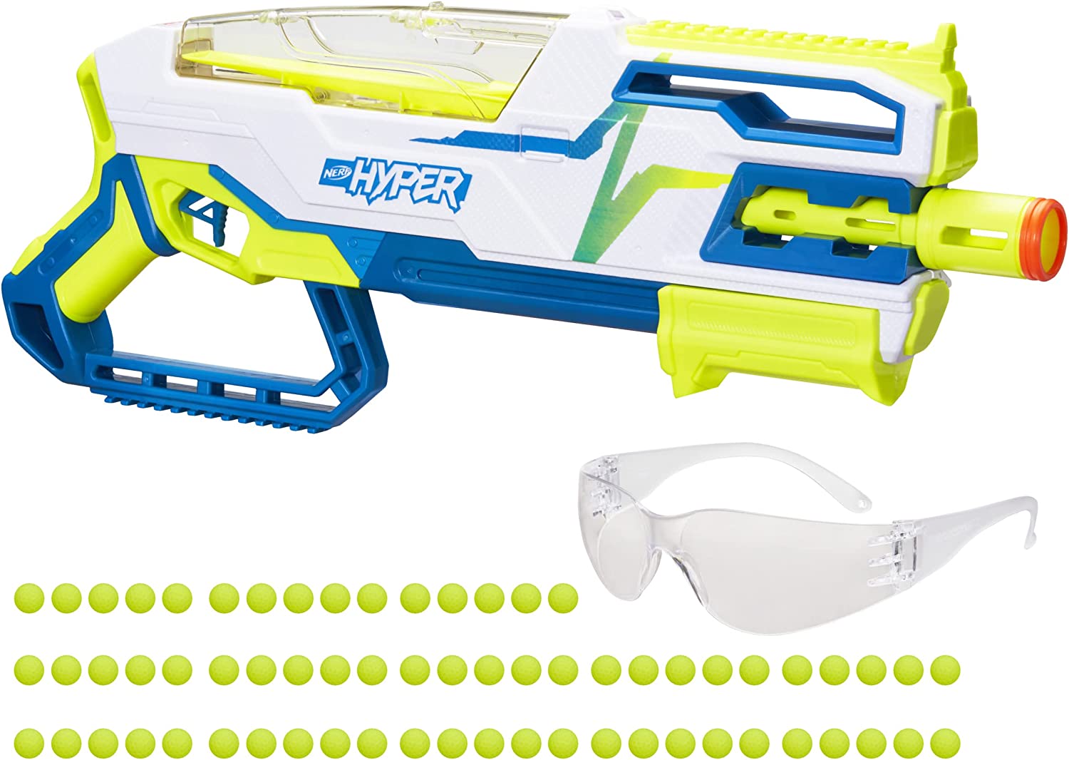 Nerf Hyper Siege with 65 rounds and safety glasses - $22.99