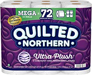 Quilted Northern Ultra Plush Toilet Paper 18 Mega Rolls - $14.99 or $14.24 w. S&S