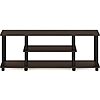 Furinno Turn-N-Tube 3-Tier TV Stand for up to 50 inch TV, Dark Brown/Black