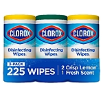 Clorox Wipes (3-pack / 225 wipes) back in stock at Walmart online $9.94