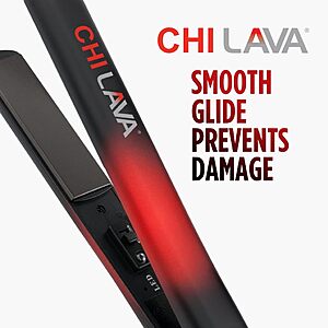 CHI Original Lava Ceramic Flat Iron,Hair Straightener For An Even & Smooth Finish,Lower Temperature,11 Foot Cord For Convenience,1" Iron $49.99