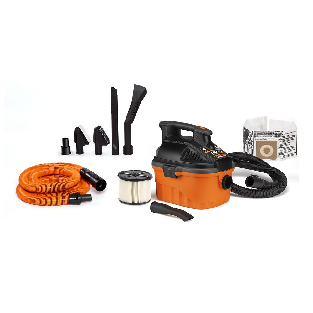 Rigid 4 gal Wet/Dry Vac with Car Cleaning Kit. $49 YMMV
