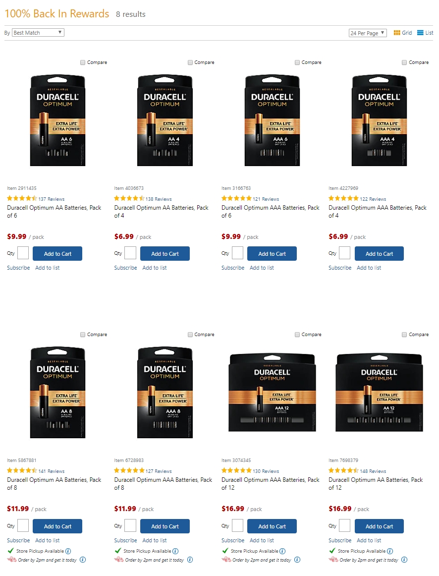 OfficeDepot: 100% back in Rewards on Duracell Optimum Batteries (limit 4) ONLINE ONLY 2/15/20