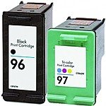 (2-Pack) HP 96 Black Ink Cartridge and HP 97 Tri-Color Ink Cartridge for $8.99 Shipped
