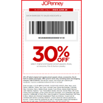 30% off JCPenney B&amp;M select original and regular-priced apparel, shoes, accessories, fine &amp; fashion jewelry purchases