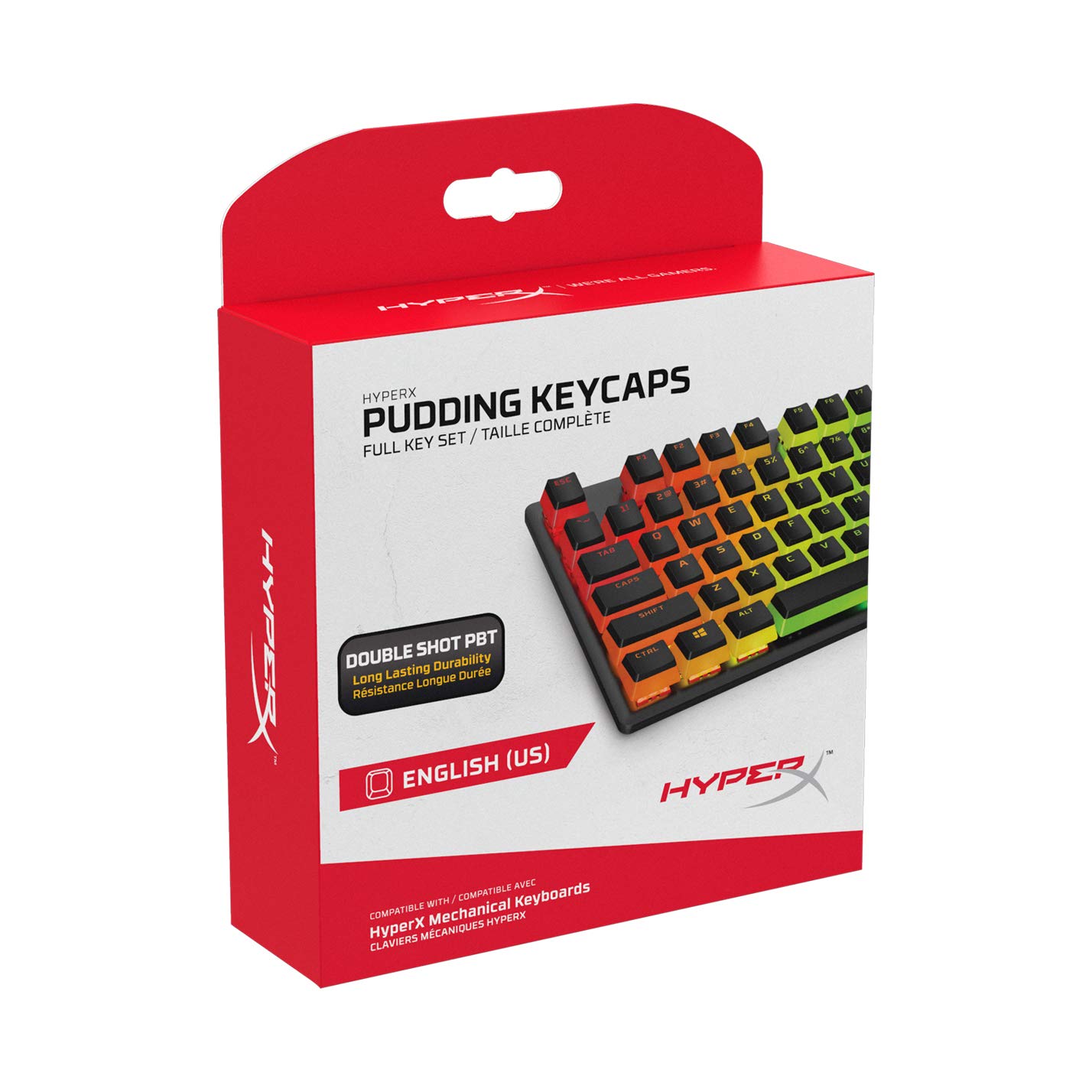 HyperX Pudding Keycaps (black) - $14.99 at Amazon
