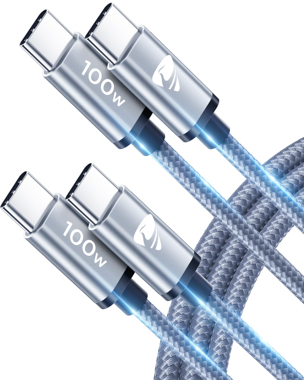 2-Pack 6' Aioneus USB C to C 100W 5A charging cables $5 ($2.50 ea) + Free Prime Shipping $4.89