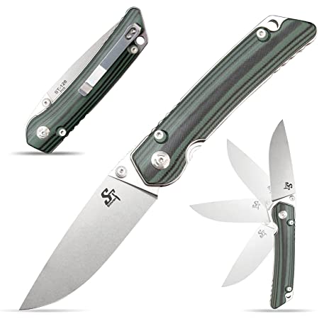 Sitivien ST128 Folding Knife,D2 Blade,G10 Handle $16.62