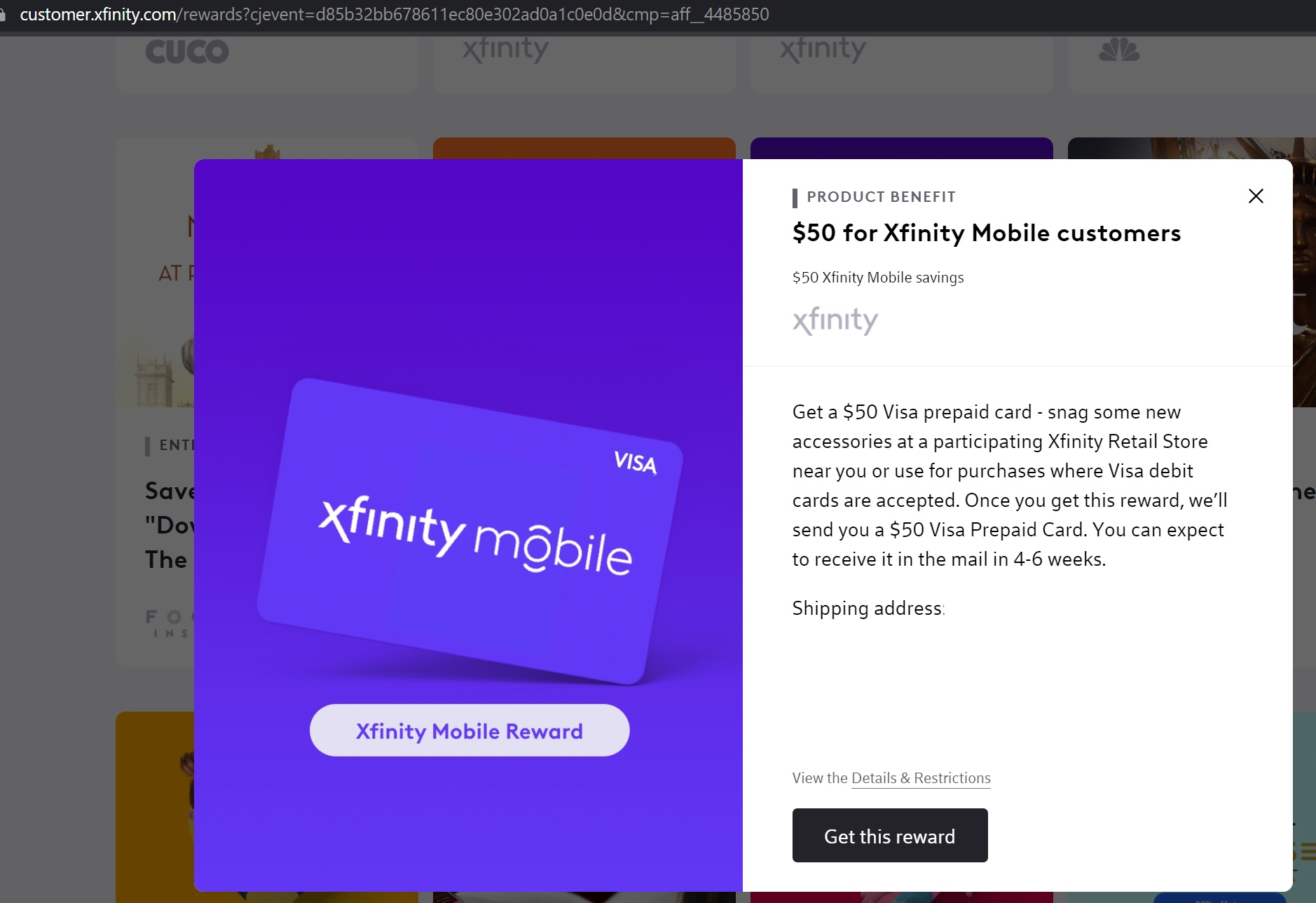 xfinity-mobile-rewards-visa-giftcards-50-existing-customers-100-for