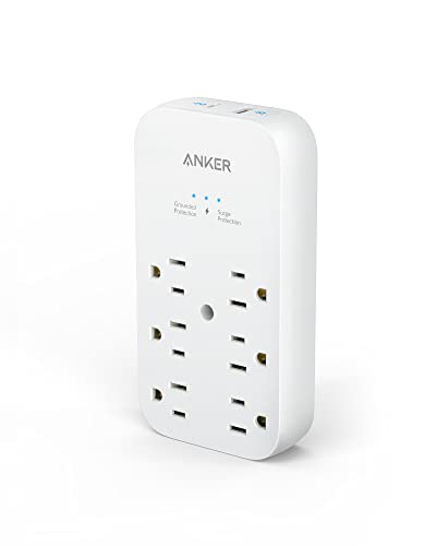 Anker Outlet Extender and USB Wall Charger, 6 Outlets and 2 USB Ports, 20W USB C Power Delivery - $16.99