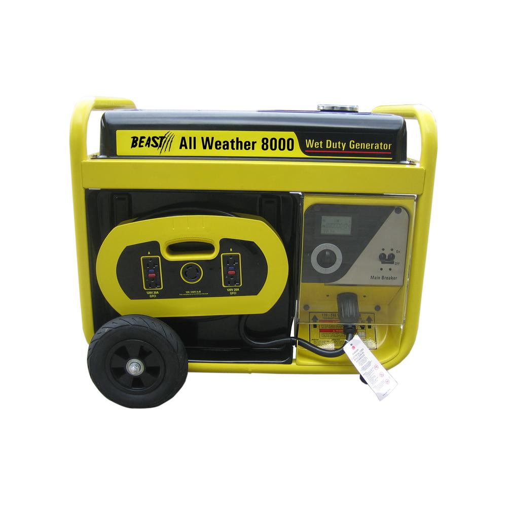 Beast 10,000w Surge All Weather Electric Start Generator, Removable Control Panel $659 at Home Depot