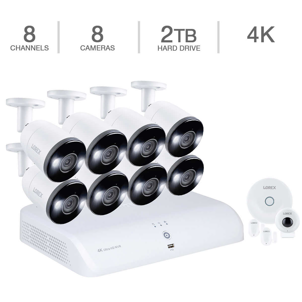 Costco - Lorex 4K UHD 8-channel Fusion NVR Security System with 8 Smart Deterrence 4K Cameras Valid 8/4/21 – 8/29/21 $649.99