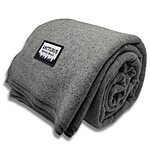 Arcturus Military 100% Virgin Wool Blanket - 4.5 lbs, Large 64&quot; x 88&quot; (Queen) in Stone Gray color for Prime members $71.99