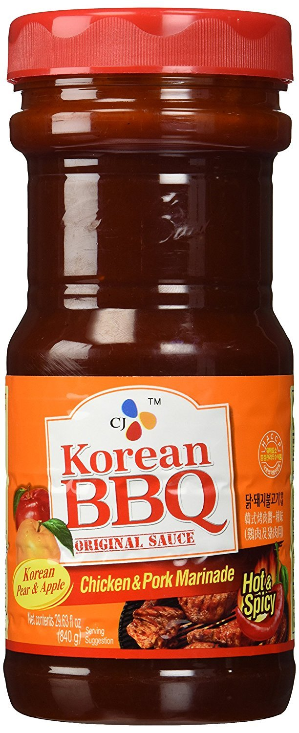 Amazon.com : (Hot&Spicy) CJ Korean BBQ Original Sauce Chicken & Pork Marinade 29.6 Ounce $9.40