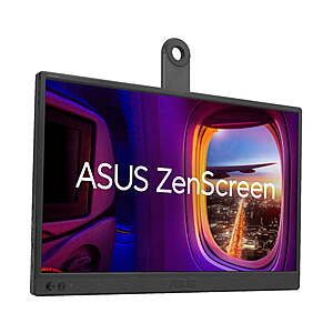 ASUS 16” 60Hz Portable Monitor (MB169CKZ) - FHD, IPS, 2x USB-C, Eye Care, 360° Kickstand
