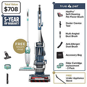 Shark Stratos Upright Vacuum with True Pet Upgrade, free steam mop and under appliance wand - $  349.80 ($  150 off, no promo code needed) or $  314.82 after 10% off coupon