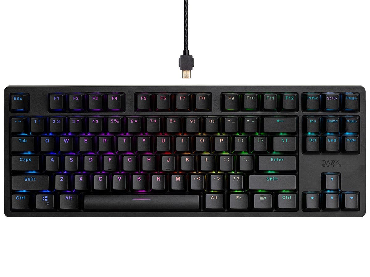 Dark Matter by Monoprice Collider TKL Gaming Keyboard - Cherry MX Speed Silver, RGB Backlit, USB-C $35