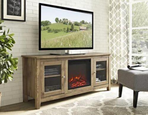 58" White / Wood color Electric Fireplace & Entertainment Center at Menards (Free shipping to store) $99 YMMV