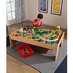 kidkraft waterfall mountain train(120 pcs) and table-set for $74.99