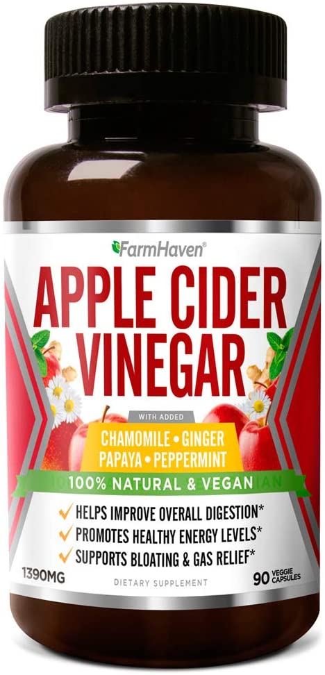 Organic Apple Cider Vinegar (90 Capsules | 1200mg) $14.59