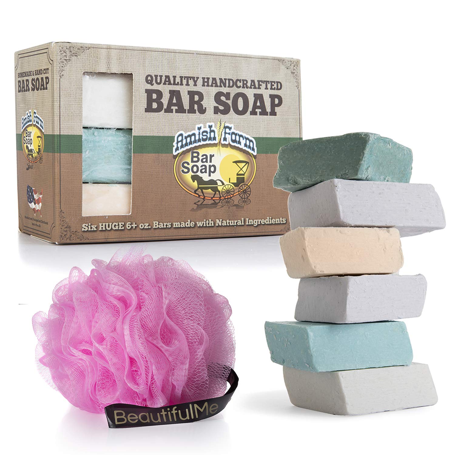 6 Count Amish Farm Natural Bar Soap with Loofah for 6.99 Amazon