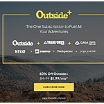Outside+ (Outside Magazine etc)normally $4.99 now $1.99 per month